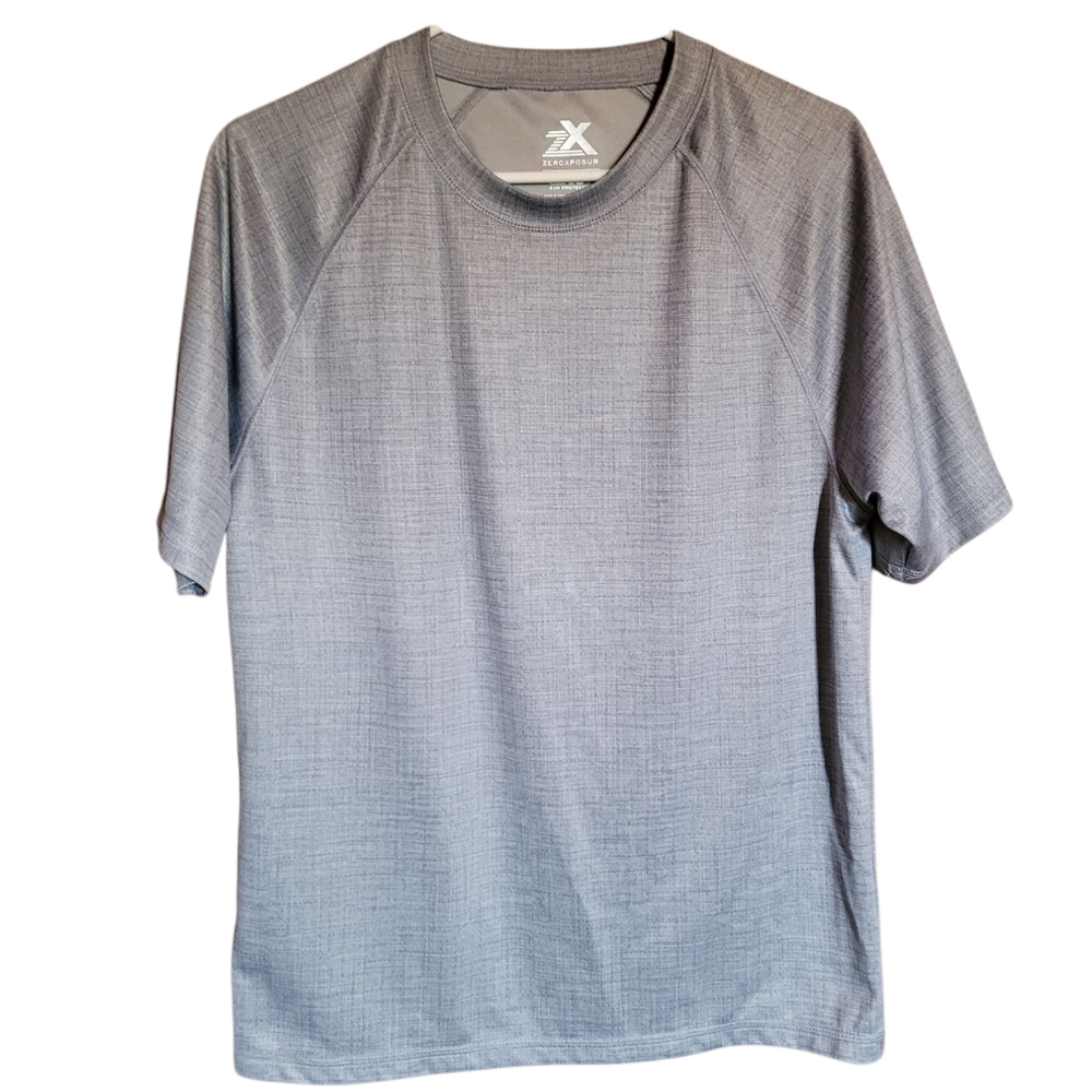 Zeroxposur Men's Short Sleeve Grey Shirt UPF 50+ Size M